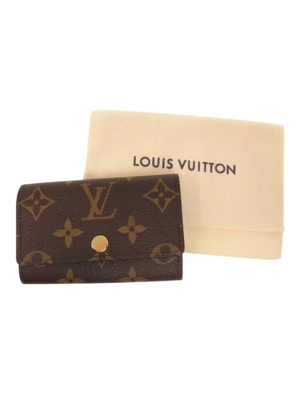 Louis Vuitton Multicles 6 Monogram Key Case Canvas Brown Key Holder